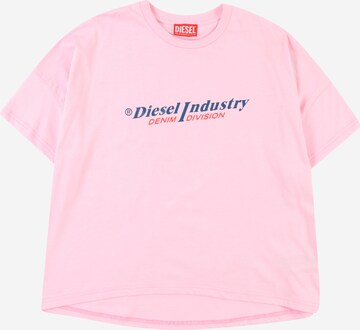 T-Shirt DIESEL en rose : devant