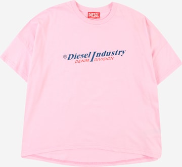 T-Shirt DIESEL en rose : devant