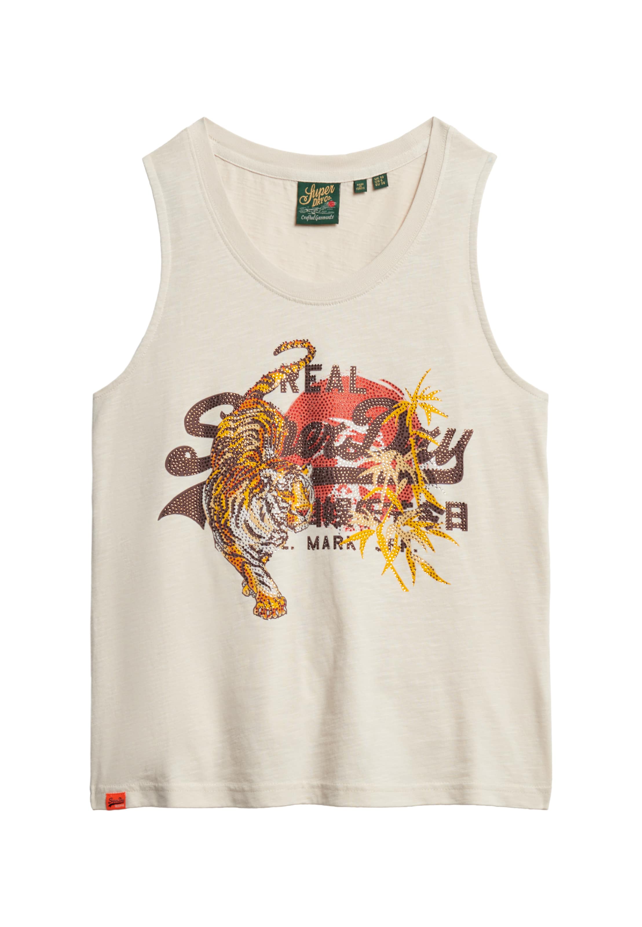 Superdry Top 'Tokyo' in Beige: voorkant