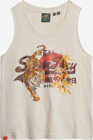 Superdry Top 'Tokyo' in Beige: voorkant