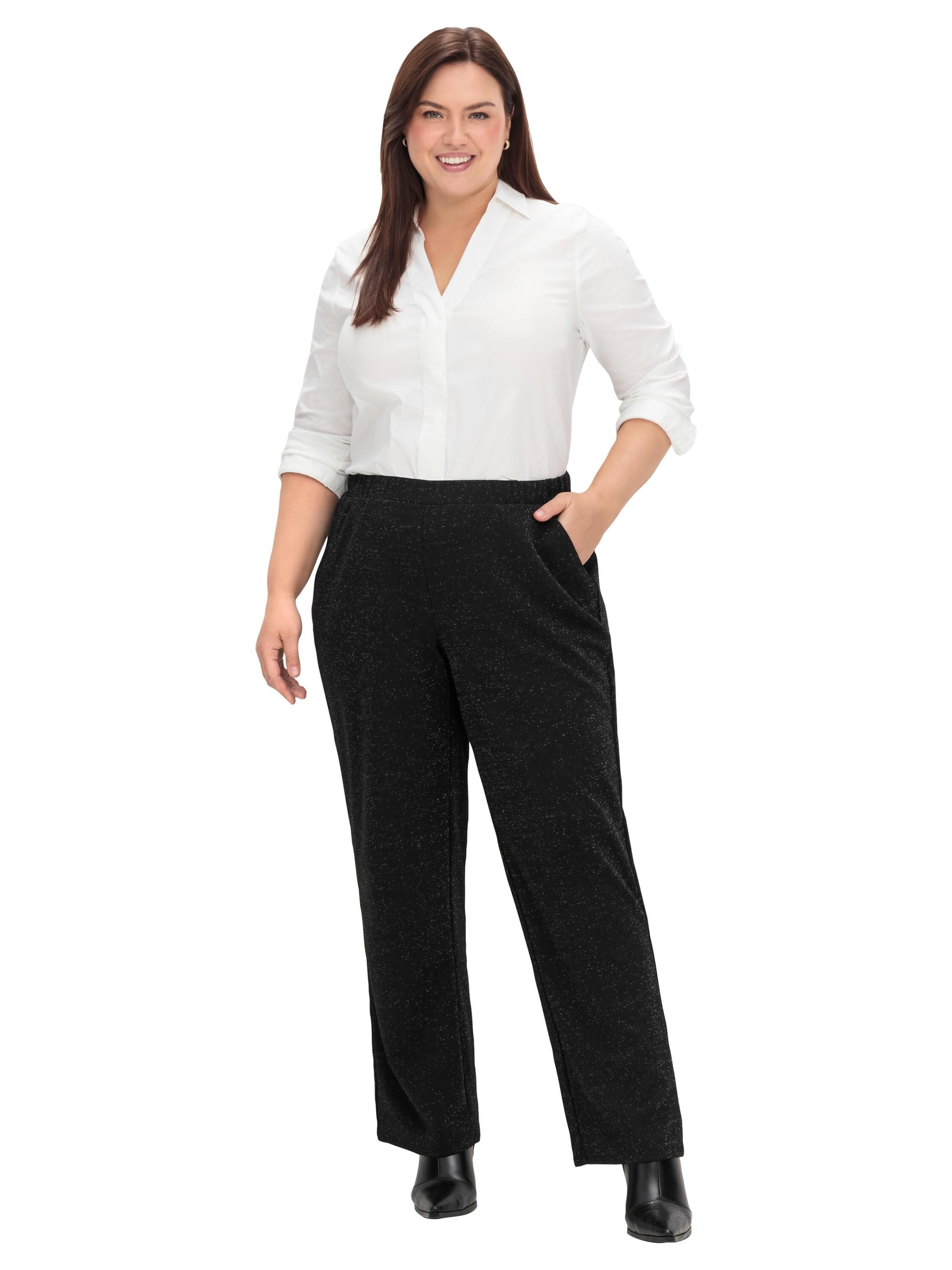 SHEEGO - Loosefit Pantalón en negro