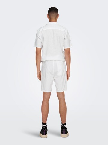 Regular Pantalon 'Linus' Only & Sons en blanc