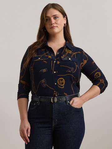 Lauren Ralph Lauren Plus Μπλούζα σε μπλε: μπροστά