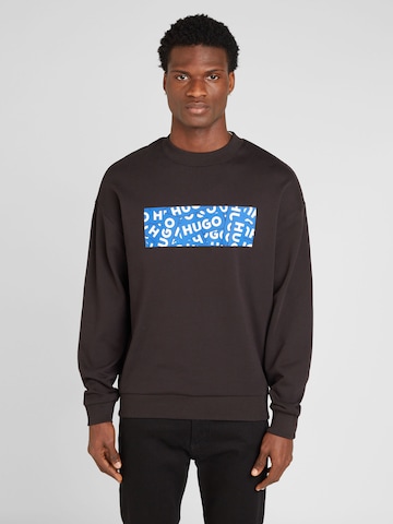 HUGOSweater majica 'Naylos' - crna boja: prednji dio