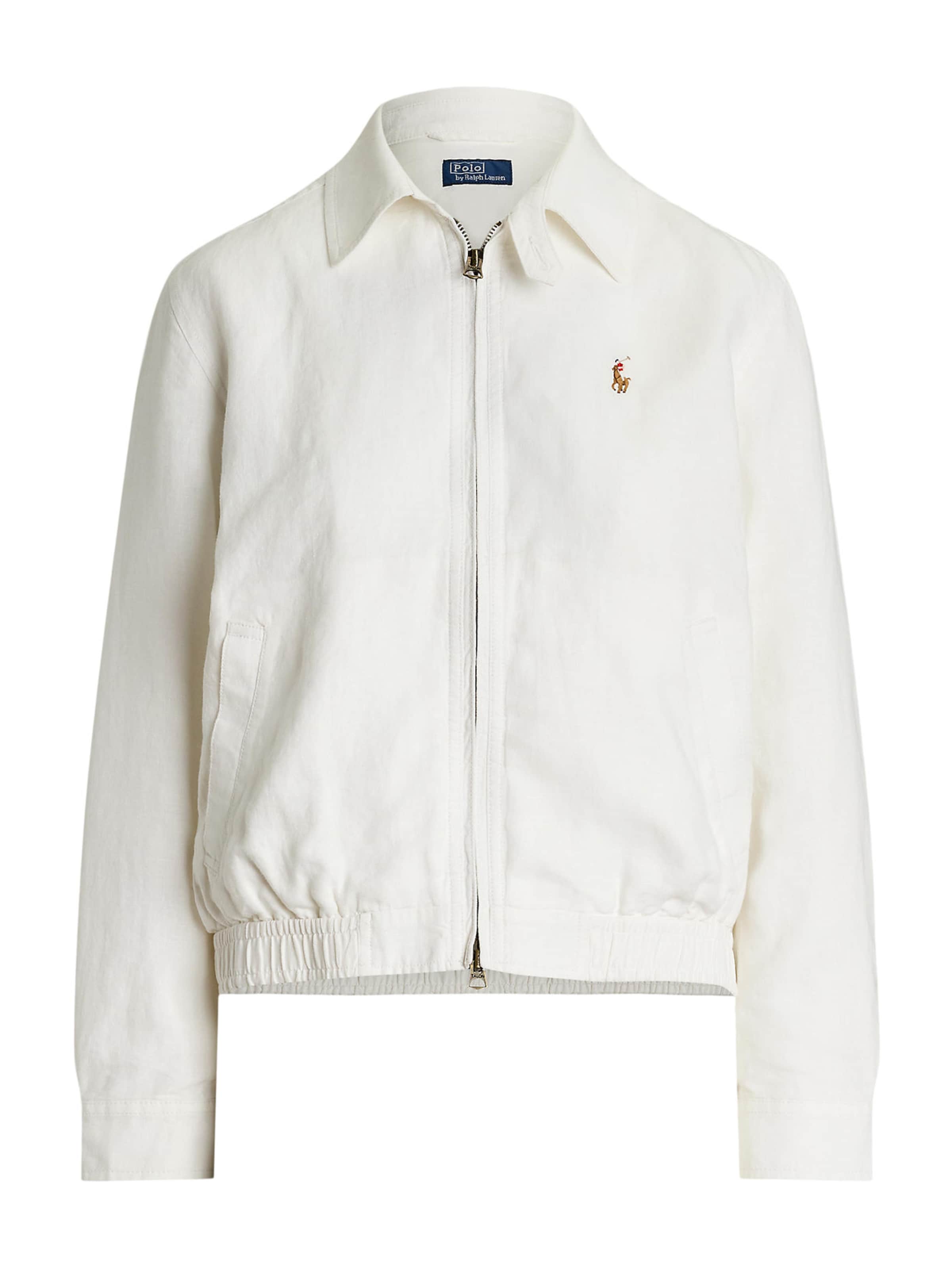 Polo Ralph Lauren Φθινοπωρινό και ανοιξιάτικο μπουφάν σε λευκό: μπροστά