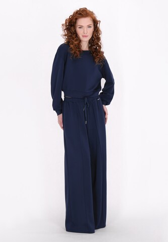 Wide Leg Pantalon 'Classic Look' DreiMaster Klassik en bleu
