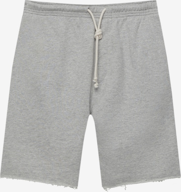 Loosefit Pantalon Pull&Bear en gris : devant