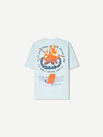 T-Shirt Bershka en bleu