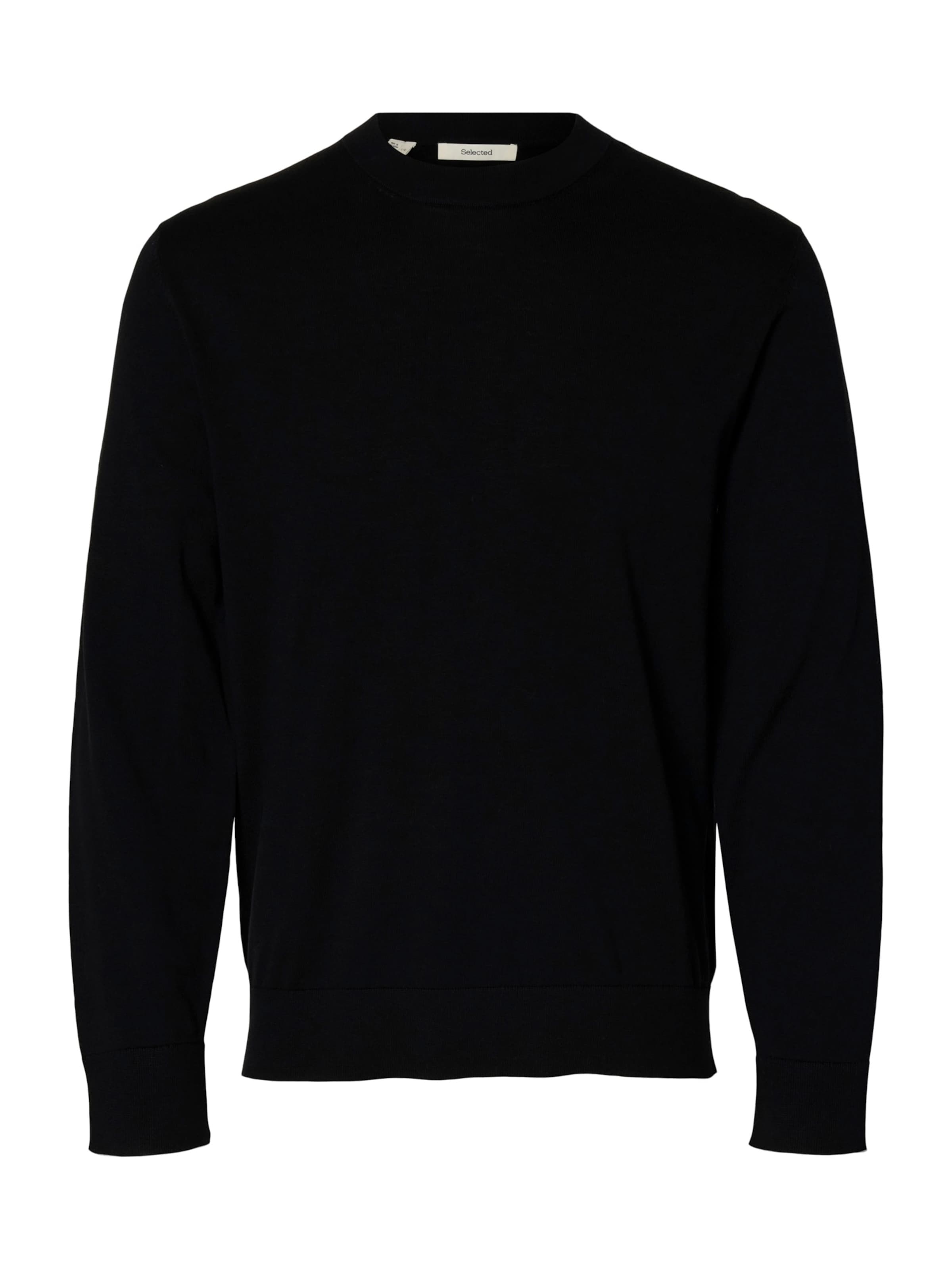 SELECTED Sveter 'SLHTORINO' - Čierna: predná strana