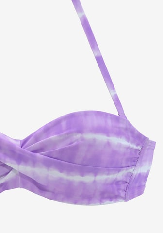 s.Oliver - Bandeau Top de biquíni em roxo