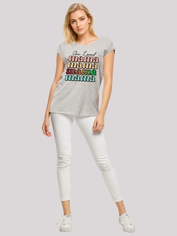 T-shirt 'Mothers Day Mama Typography Leopard Print Pastel' F4NT4STIC en gris