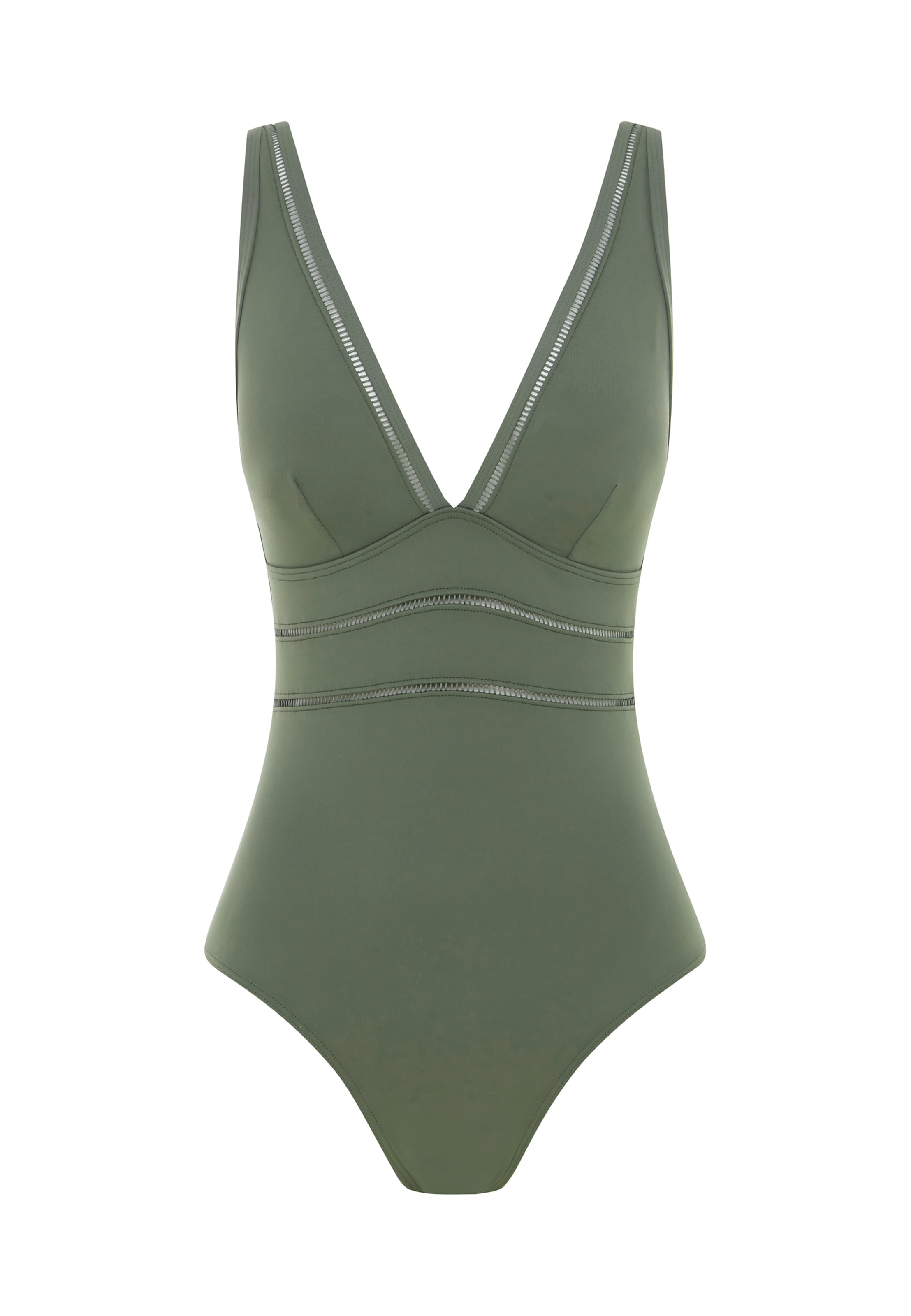 SEA LEVEL Swimsuit 'Essentials Edit' in Green: front