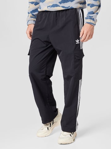 Regular Pantaloni cu buzunare 'Adicolor 3-Stripes ' de la ADIDAS ORIGINALS pe negru: față