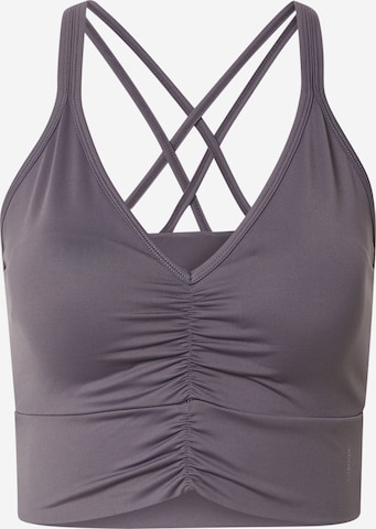 CURARE Yogawear Sports Bra 'Breath' in Grey: front