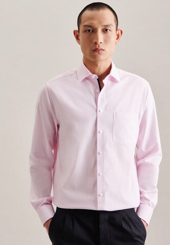 Coupe regular Chemise SEIDENSTICKER en rose : devant