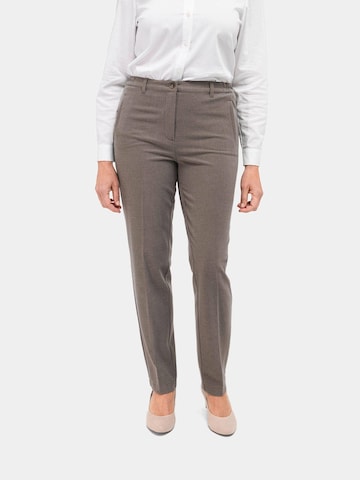 Goldner Regular Pantalon 'Anna' in Bruin: voorkant