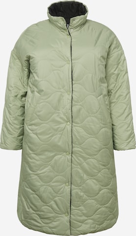 Vero Moda Curve Tussenmantel 'ESTHER' in Groen: voorkant