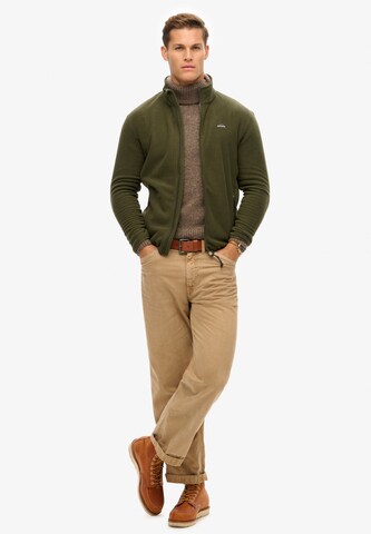 Superdry Fleece jas in Groen