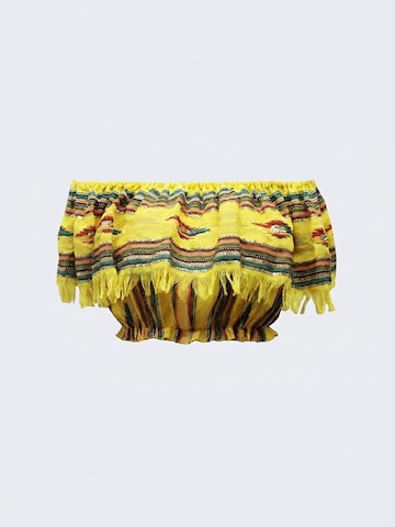 Miss June Blouse 'Caracas' in Geel: voorkant