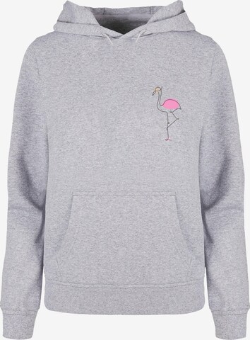 Merchcode Sweatshirt 'Flamingo' in Grau: predná strana