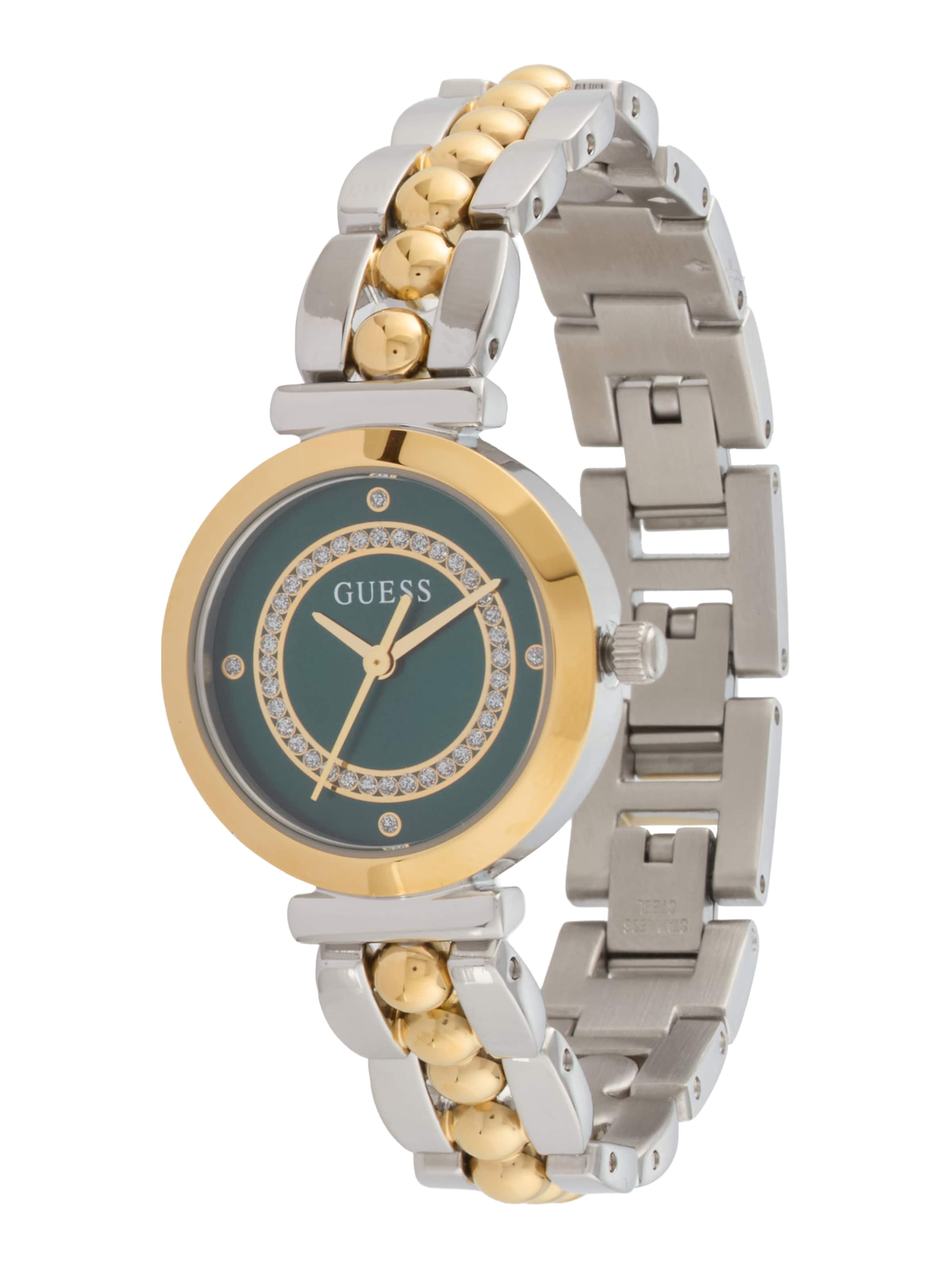 sidabrinė GUESS Analoginis (įprasto dizaino) laikrodis 'LEENA': priekis