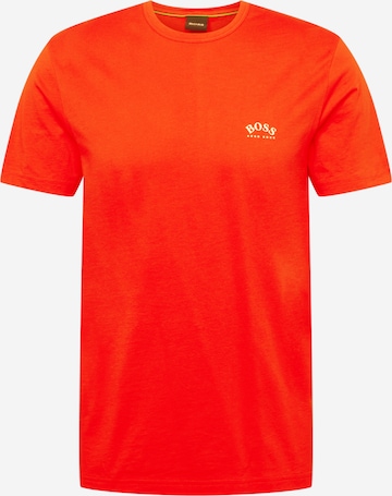 BOSS ATHLEISURE Тениска в оранжево: отпред