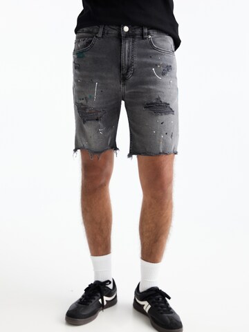 Pull&Bear Slimfit Kavbojke | črna barva