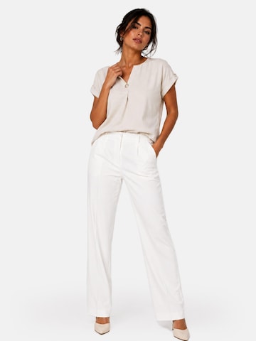 REGINA FASHION Blouse 'Blouse with button' in Beige