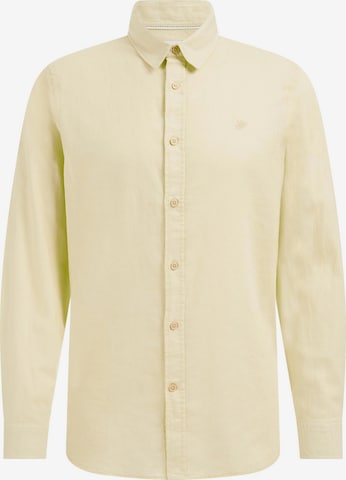 WE Fashion Slim fit Button Up Shirt in Green: front