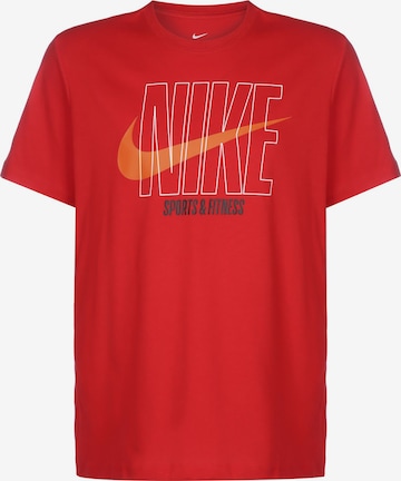T-Shirt fonctionnel NIKE en rouge : devant