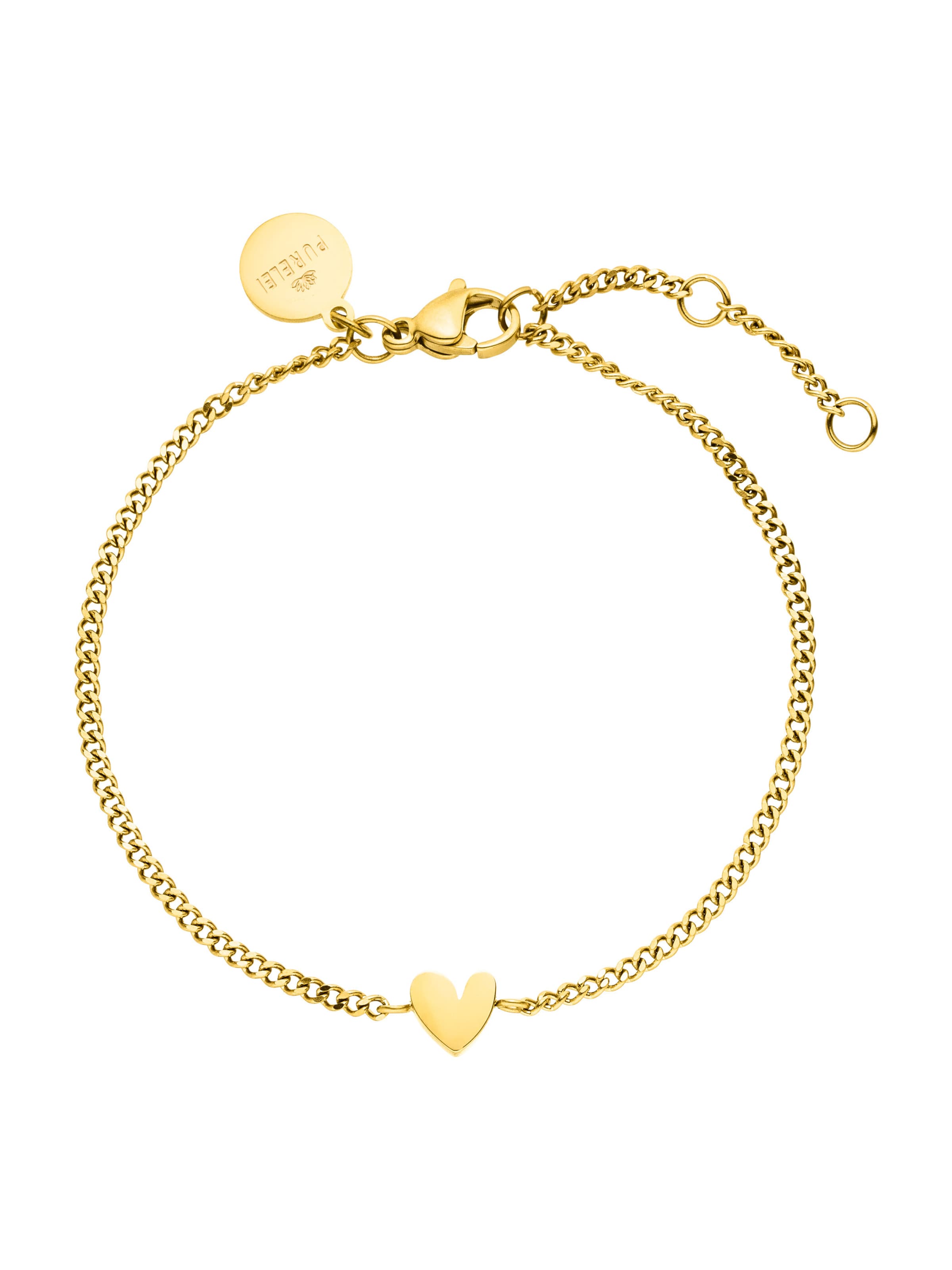 PURELEI Armband 'Tiny Heart' in Gold: Vorderseite
