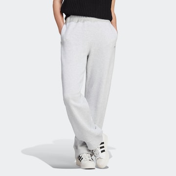 ADIDAS ORIGINALS Loose fit Pants 'Essentials' in Grey: front