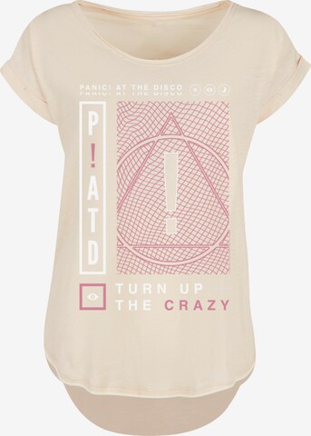 T-shirt 'Panic At The Disco Turn Up The Crazy' F4NT4STIC en beige : devant