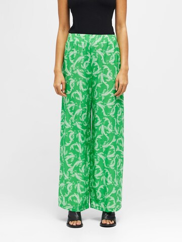 OBJECT Loose fit Trousers 'Rio' in Green: front