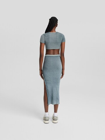 Bershka Knitted dress in Grey