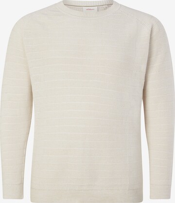 s.Oliver Men Big Sizes Sweater in White: front