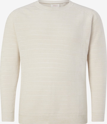 s.Oliver Men Big Sizes Sweater in White: front