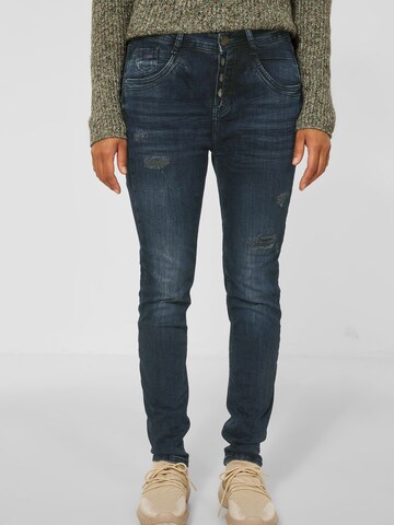 Coupe slim Jean STREET ONE en bleu : devant