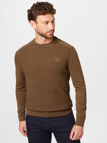 BOSS Pullover 'Kesom' in Grün: Vorderseite