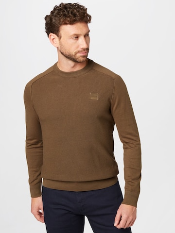 Pullover 'Kesom' di BOSS Orange in verde: frontale