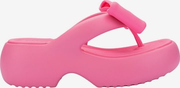 MELISSA Teenslipper 'Free Fuzzy' in Roze: voorkant