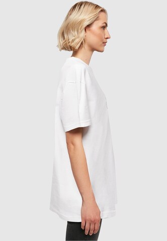 Merchcode Свободна дамска риза 'Heart' в бяло