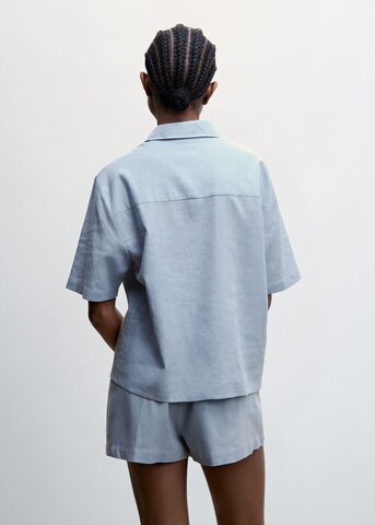 MANGO Pajama Shirt 'marlinc' in Blue