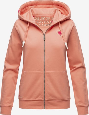 NAVAHOO Sweat jacket 'Cremetörtchen' in Orange: front