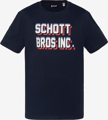 Schott NYC Shirt in Blau: Vorderseite