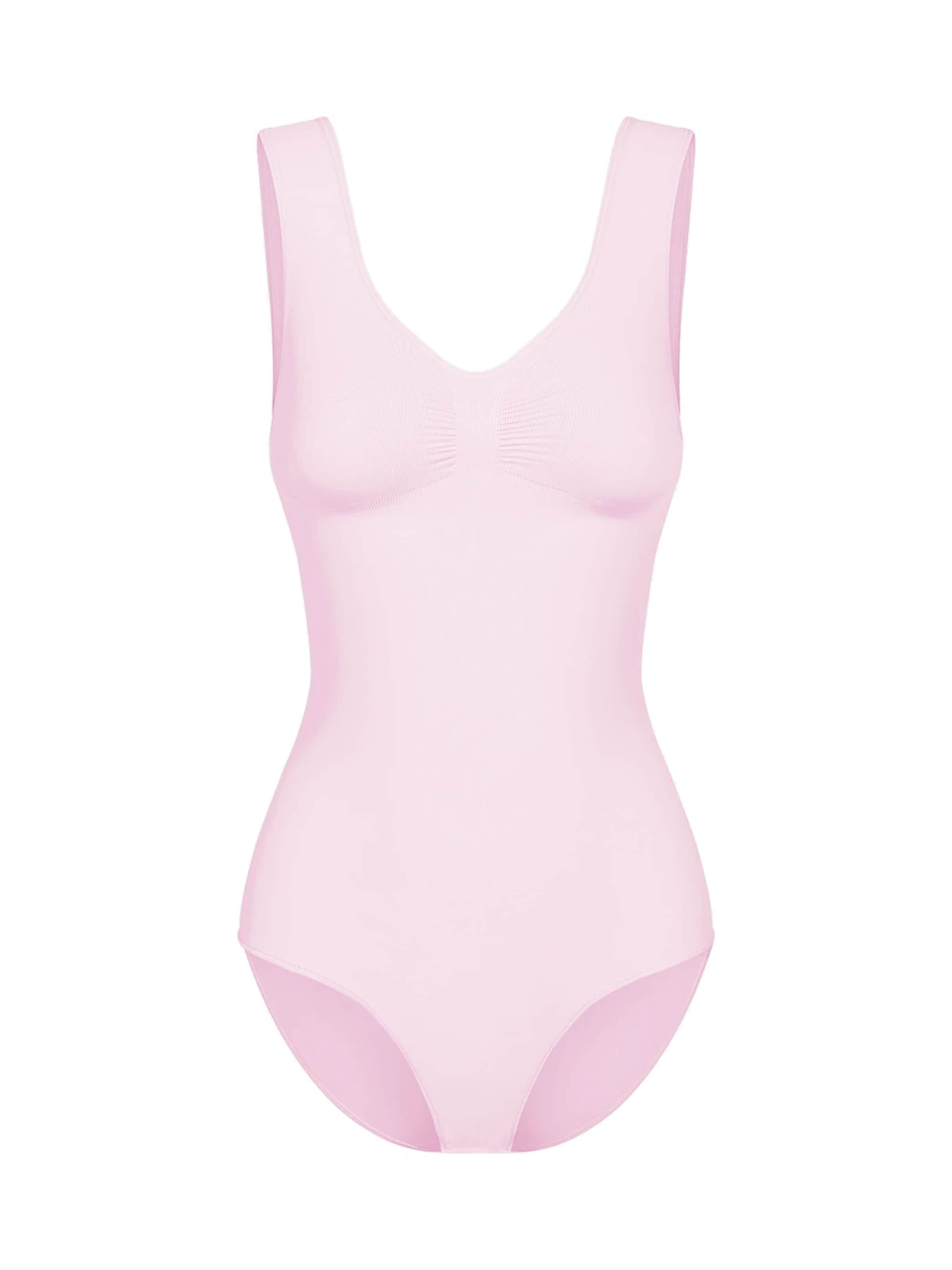 cfab (formerly creamy fabrics) Shapingbody 'Tank Bodysuit Sculpting Shapewear mit Slip' in Roze: voorkant