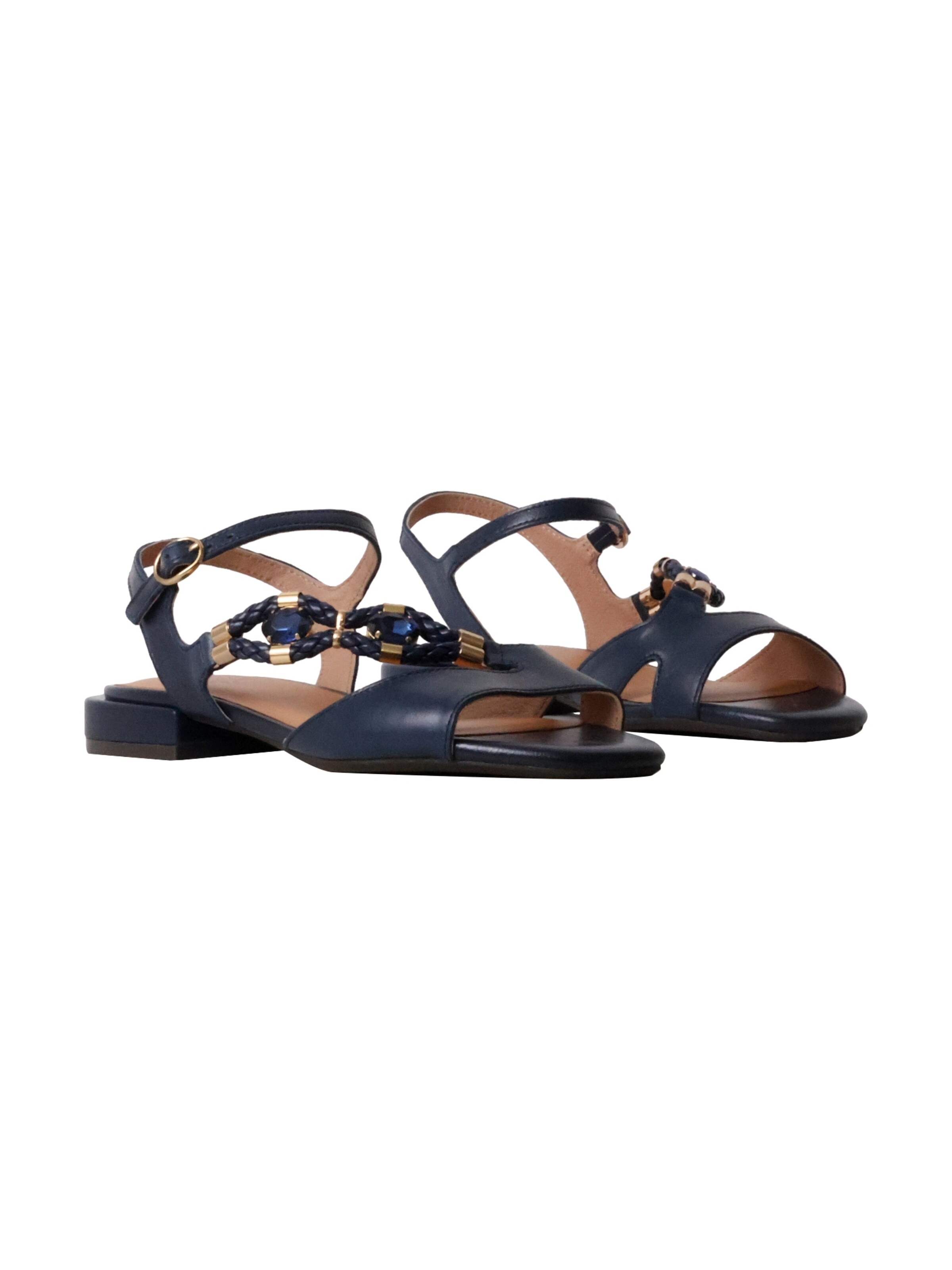 Emilie Karston Sandale 'Clemence Ledersandalen' in Blau