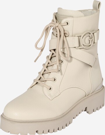 Bottines à lacets 'ODANNA' GUESS en beige : devant