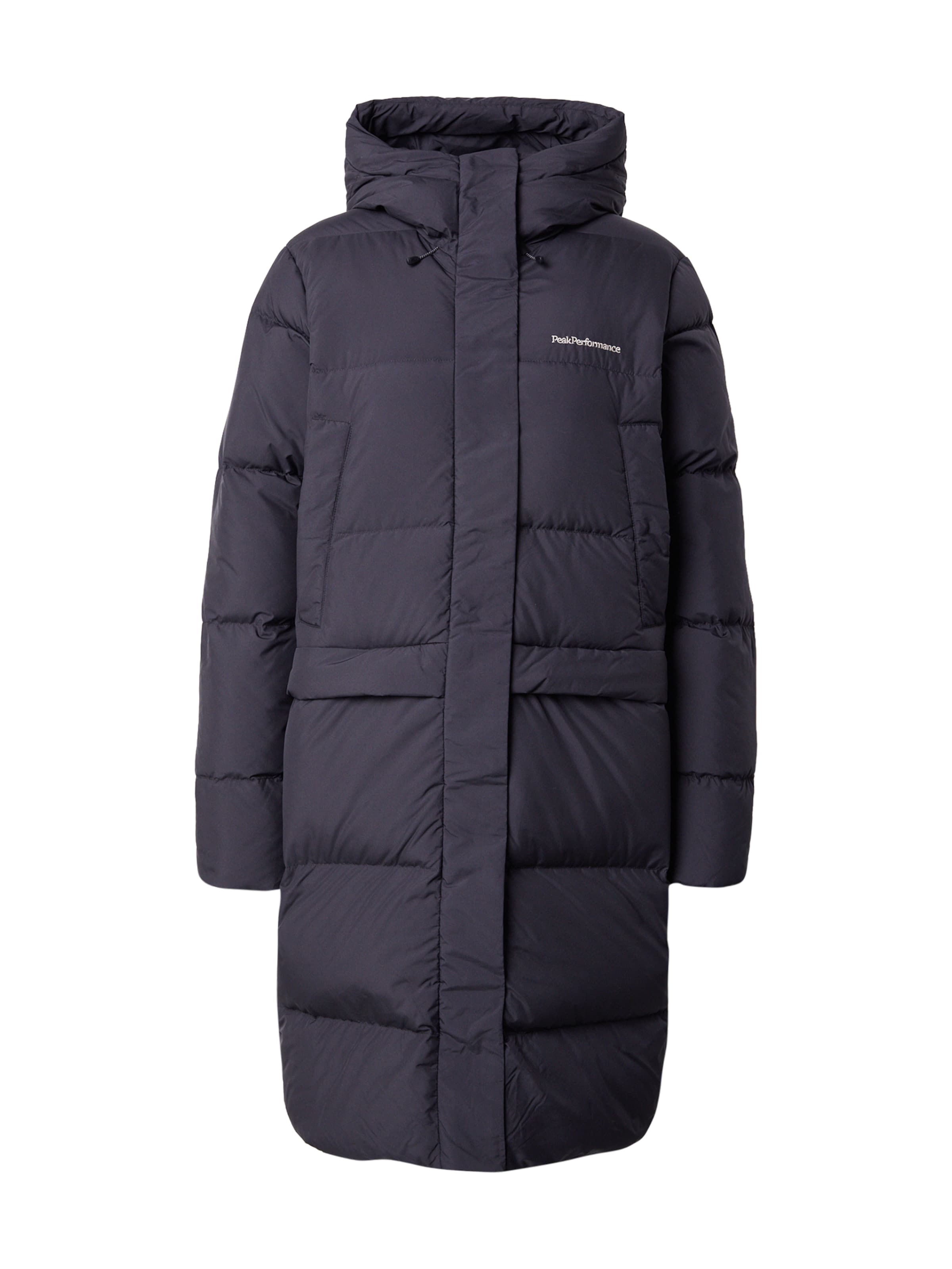 PEAK PERFORMANCE Zunanji plašč &#x27;Quiver&#x27; | črna barva: sprednja stran