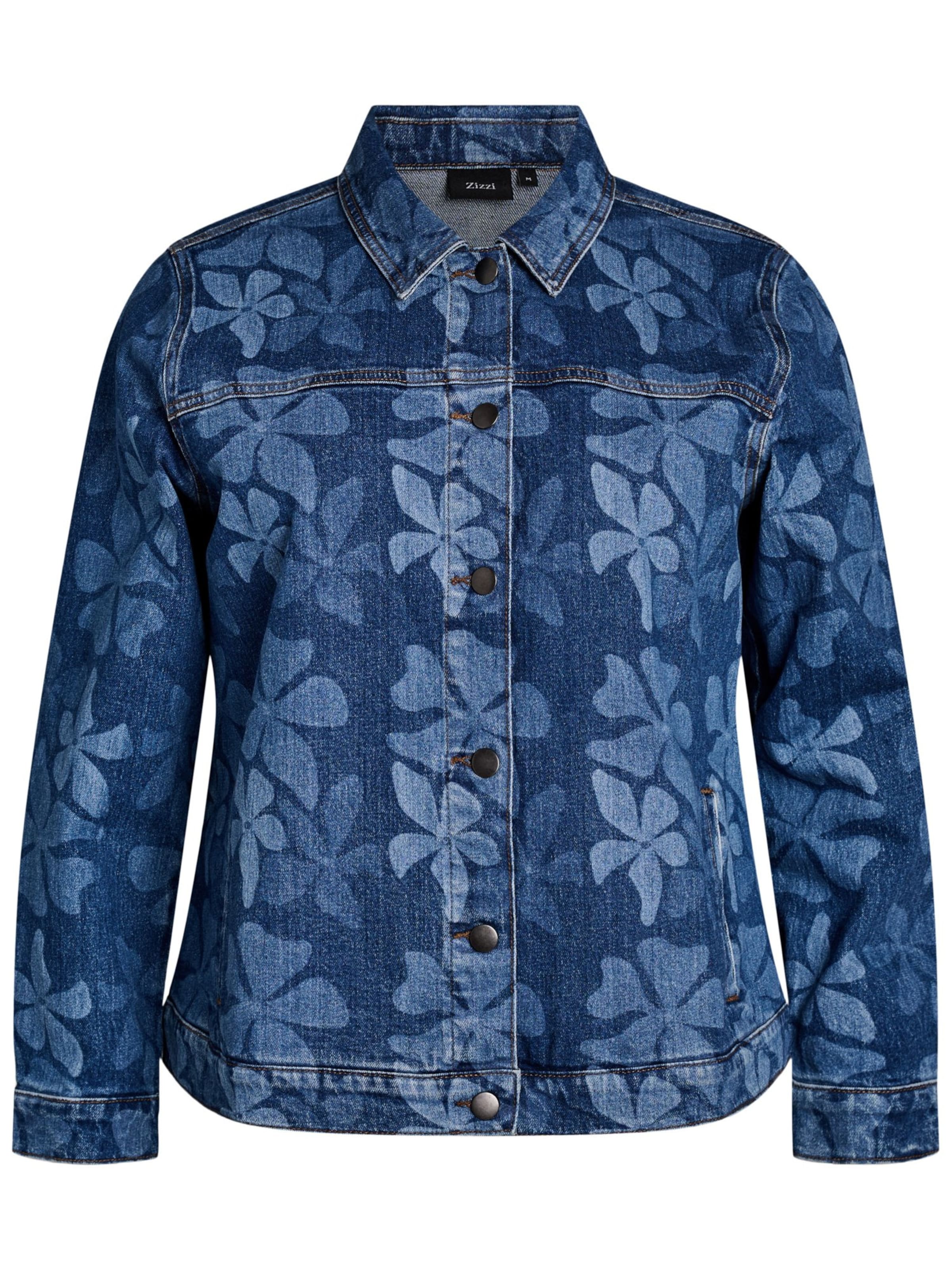 Giacca di mezza stagione 'JSimone' di Zizzi in blu: frontale